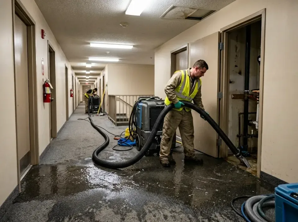 multi-unit-apartment-hallway-f-005 — frequently asked questions, Emergency Burst Pipe Water Extraction & Removal in Old Jame…